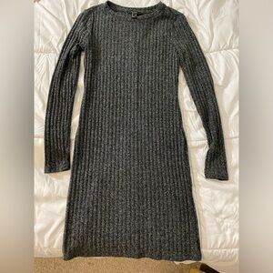 Gray sweater dress